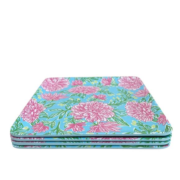 Sigrid Olsen Floral Melamine Appetizer Plates 6in Square Pop of Color 4pc NEW - Picture 4 of 16